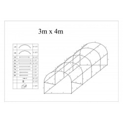 Šiltnamis dengtas žalia plėvele 12m² 3х4m