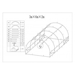 Šiltnamis dengtas žalia plėvele 18m² 3х6m